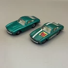 Lesney Matchbox Series No 75, 2 Green Ferrari Berlinetta Sports Car Variations