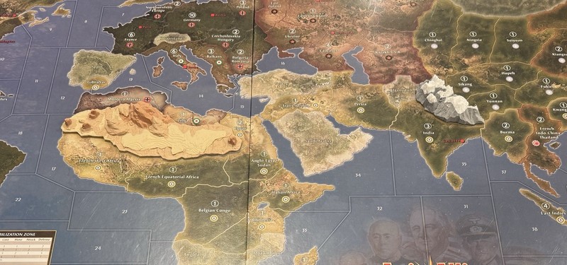 Axis & Allies - Boardgame - Anniversary Edition Terrain - Sahara And Himalayas