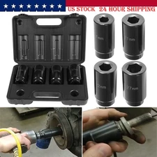 17MM 21MM 22M 27MM Harmonic Balancer Socket Set, Crank Bolt Socket Removal Tool