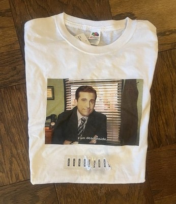 The Office TV Show : I Am Dead Inside : Michael Scott T-Shirt  Mens Medium NWTag