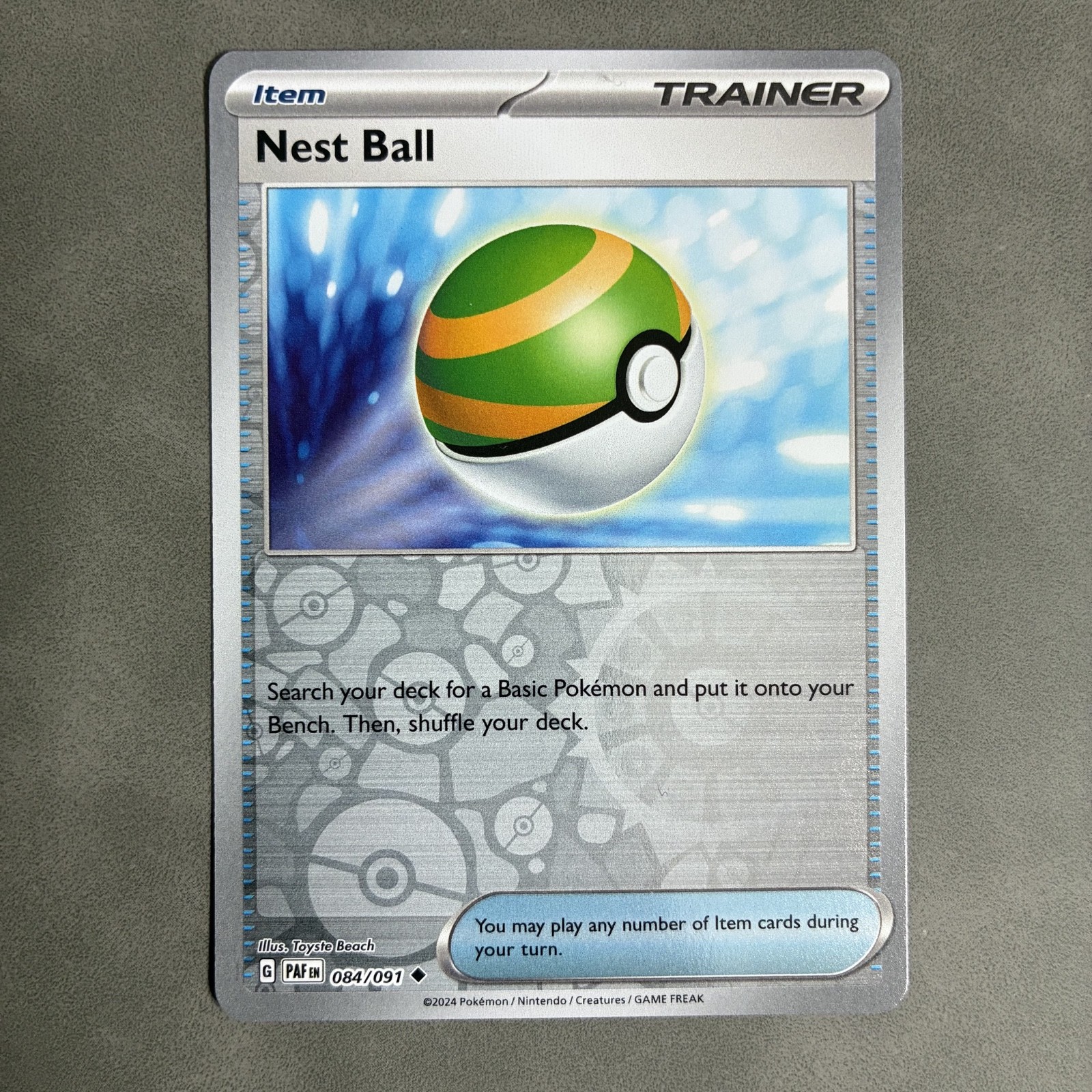 POKEMON TCG NEST BALL 084/091 HOLO 2024 TRAINER ITEM