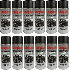 12x Schwarz matt Lackspray Spraydose, Sprühd...