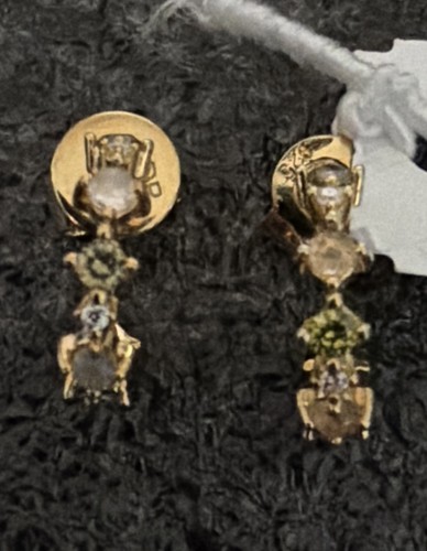 PDPAOLA Glory Earrings in 18kt Gold Plating 925 Sterling Silver CZ Multicoloured