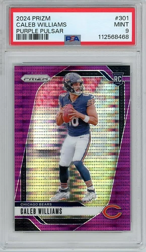 2024 Panini Prizm - Purple Pulsar - Caleb Williams Rookie PSA 9
