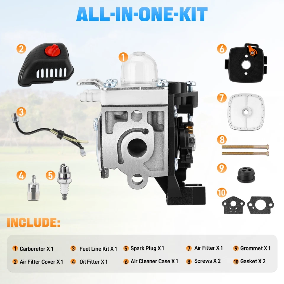 Carburetor For Echo PAS-225 PE-225 SHC-225 SRM-225 PE-225 PAS225 SHC225 PPF225 - Image 4 of 4