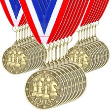 30 Pcs Award Medals Bulk 2'' Gold Trophy Award Winner Metal First Place with ...