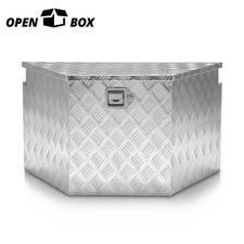 Open-box32w Aluminum Tongue Tool Box Truck Atv Trailer Bed Storage Wlockkeys