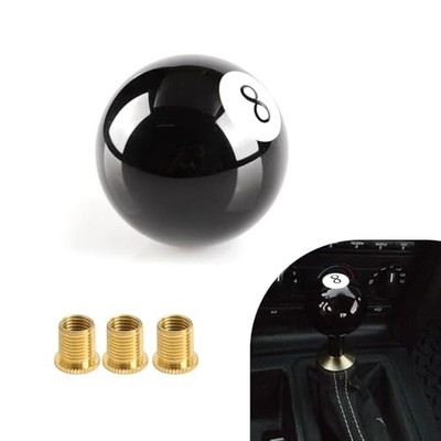 1 PC Car 8 Modified Gear Knob, Round Personalized Gear Lever Knob with 