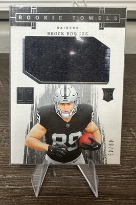2024 Panini Impeccable Rookie Towels Brock Bowers Raiders Bookend 49/49 #RT-BBS