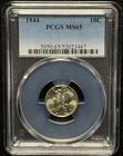 1944 - PCGS MS65 - Mercury Silver 10C Ten Cents Dime Uncirculated Coin - 467