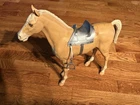 Louis MARX Johnny West Thunderbolt Horse W/ Wheels & Silver Saddle