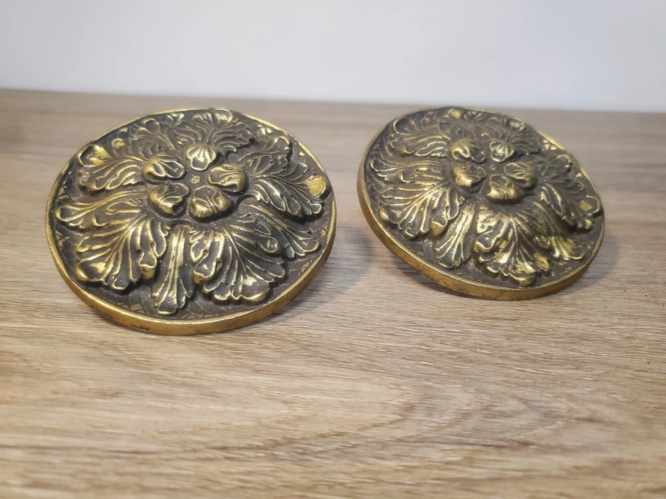 Cortinas decorativas vintage Kirsch diseño floral redondo bronce Foto 2 de 4