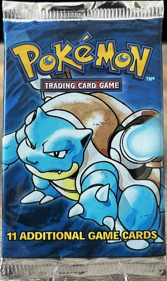 Pokémon TCG Base Set Blastoise Booster Pack 11 Cards English WOTC 1999
