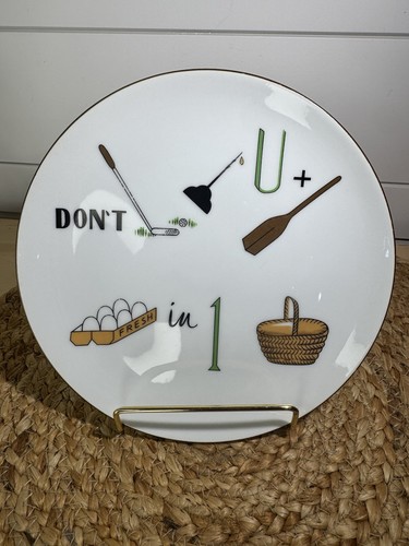 Rebus Word Puzzle Plates by Taste Setter Collection, 6 Vintage 7.5” READ - Picture 11 of 16