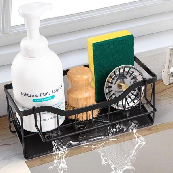 SpüLbecken Organizer KüChen,Sink Caddy Kitchen Organizer,Schwammhalter Mit S-image