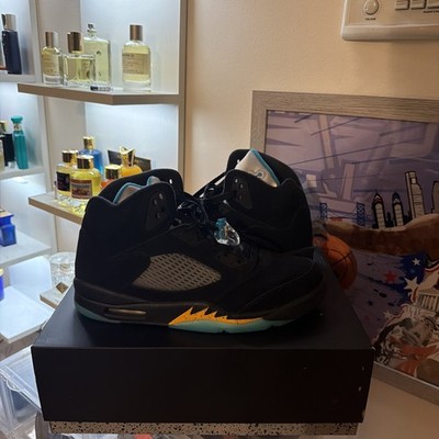 Nike Air Jordan 5 Retro Black/Aqua DD0587 047 Size 12. WORN ONCE WITH BOX