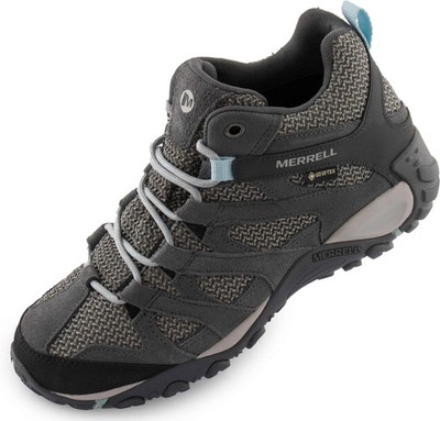 Outdoor Schuhe Merrell Alverstone Mid Gtx Storm Damen Grau - Große 37