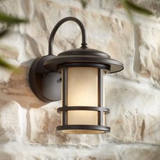 Cressona Mission Outdoor Wall Light Fixture Dark Oil Rubbed Bronze 12" Exterior