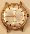Vintage 1968 Timex Marlin Calendar Watch 2124 2568 Gold Tone Mechanical Manual