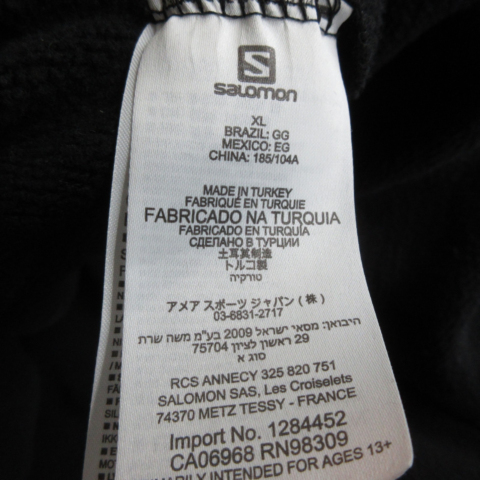 Salomon Felpa con Cappuccio Uomo XL Nero Pullover Felpa con Cappuccio Logo Ricamato Casual