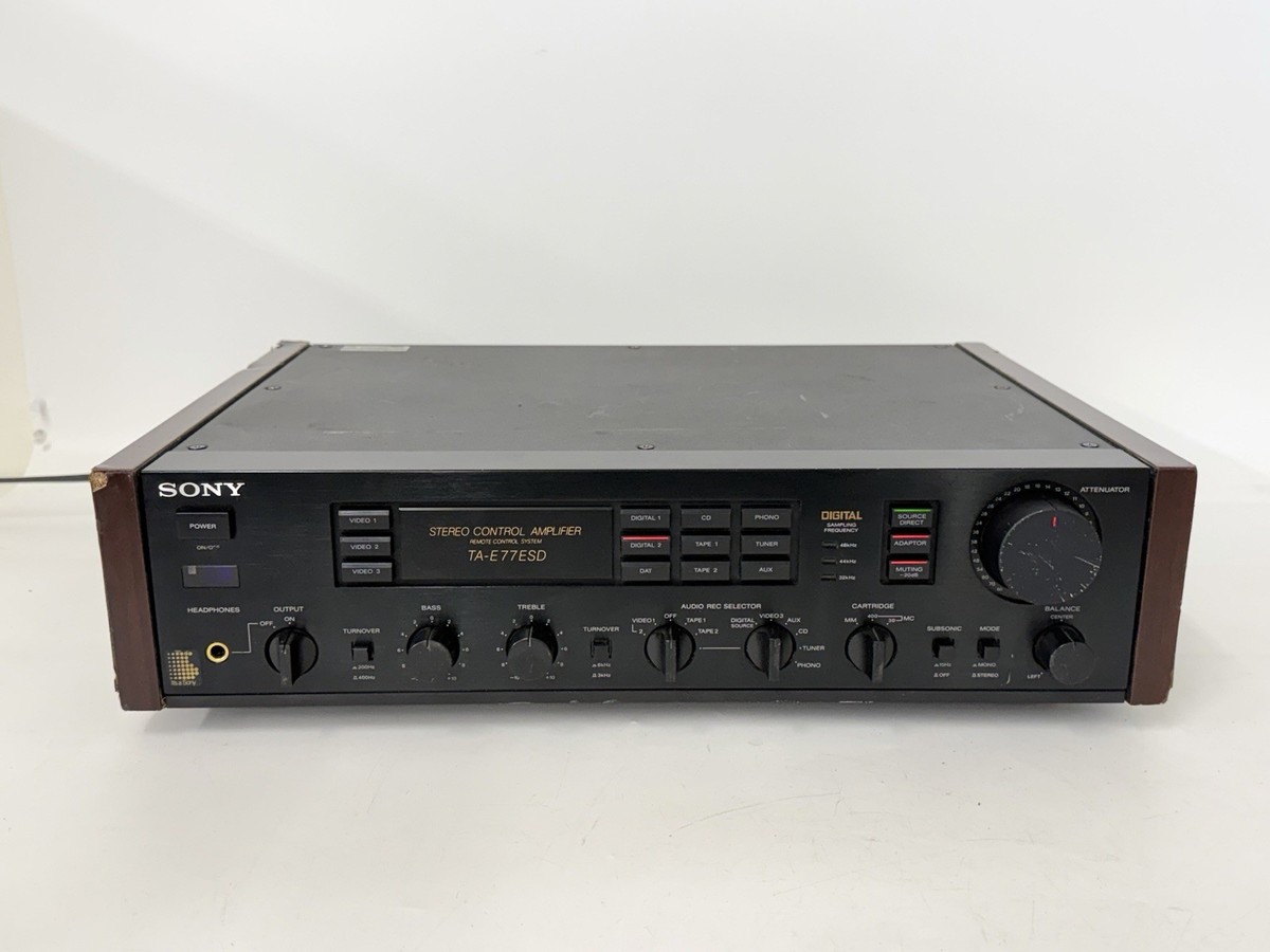 Vintage Sony TA-E77ESD Stereo Control Amplifier - Remote Control