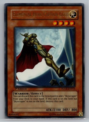 Elemental Hero Captain Gold FOTB-EN014 Force of the Breaker 1st Edition