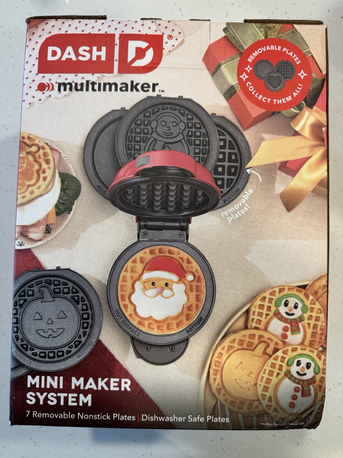Dash Multimaker Mini Waffle Maker with 7 Removable Plates & Storage Case-image