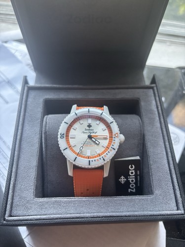 Zodiac Super Orange Sea Wolf Automatic Ceramic Watch (Model ZO...