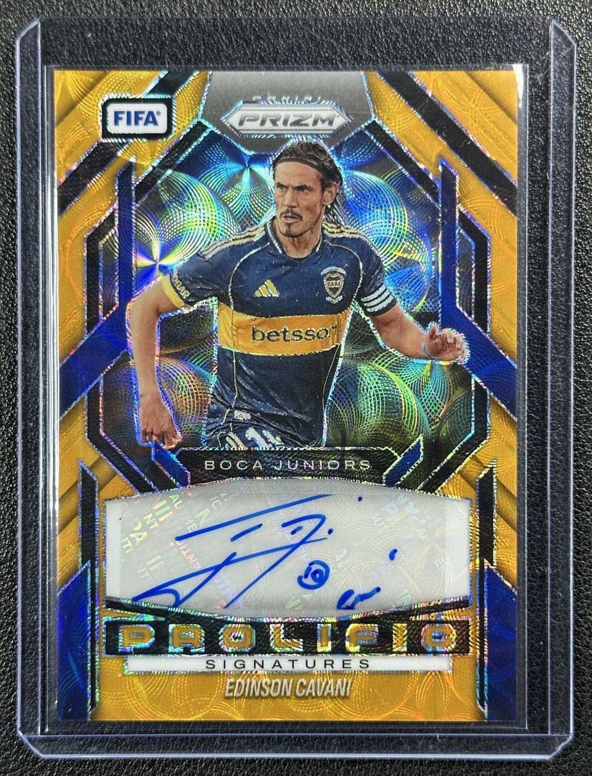 EDINSON CAVANI 2025-26 PANINI PRIZM FIFA #PS-EC PROLIFIC AUTO CHOICE GOLD 2/10 view 1