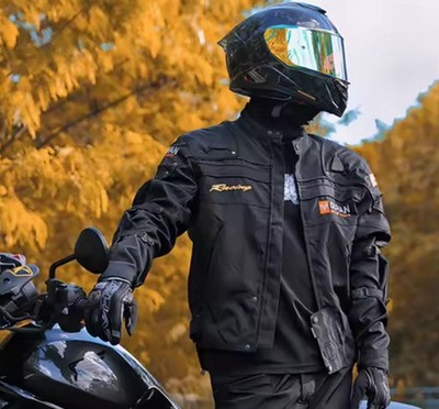 Duhan Motorradjacke 2XL schwarz warm wasserdicht gepanzert Biker Ausrüstung