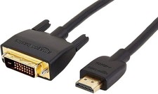 Amazon Basics HDMI to DVI Adapter Cable, Black, 6 Feet, 1-Pack 6 ft