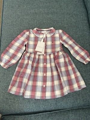 Tommy Hilfiger Baby Mädchen 9-12 Monate Kariertes Kleid. NEU!
