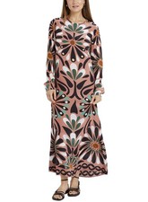Farm Rio Womens Ainika Flowers Long Sleeve Maxi Dress Small Pink - NWT $280