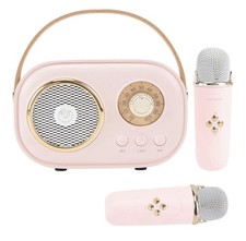 Mini Karaoke Machine for Kids,Portable Bluetooth Speaker with 2 Wireless Micr...