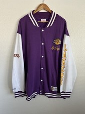 Los Angeles Lakers Mitchell  Ness Hardwood Classics Jacket Men Size Medium-Tall