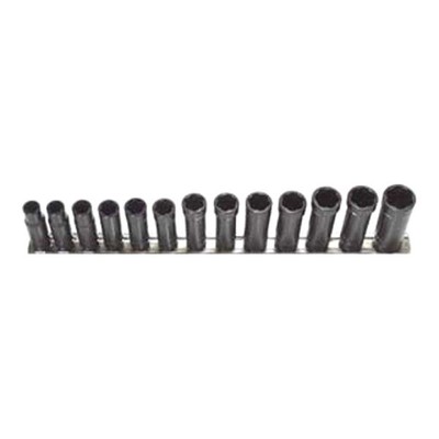 Turbo Sockets 13-piece 3/8'' Drive 3/8'' to 3/4'' Deep Bolt Extractor Set