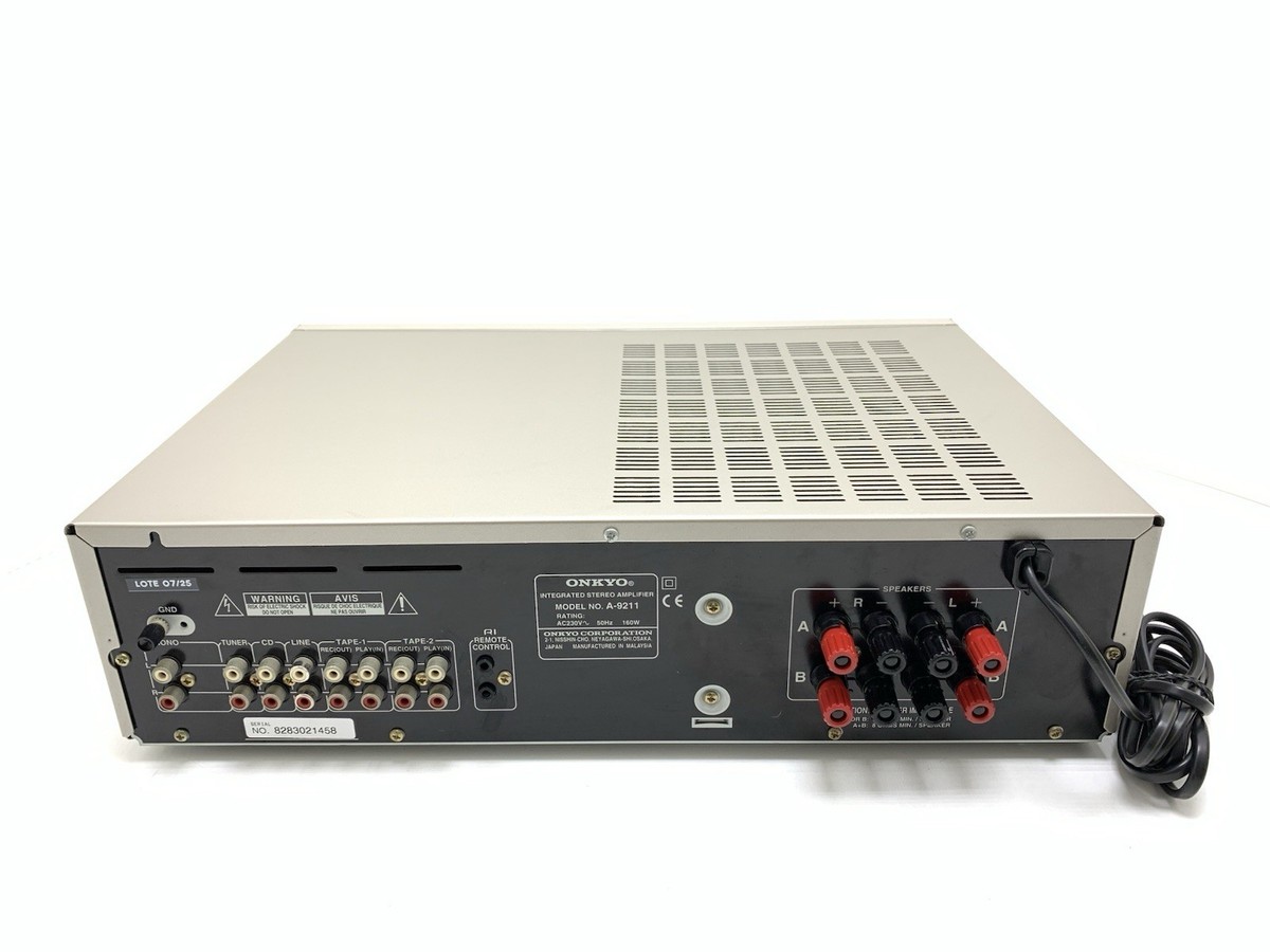 【お値下げ！】ONKYO INTEGRATED STEREO AMPLIFIER Onkyo A 9211 Stereo Integrated Amplifier 40+40W RMS Vintage