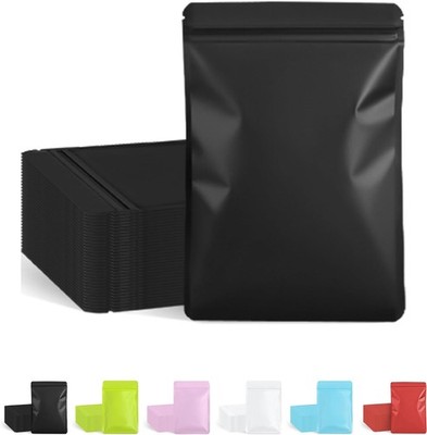 100 Pack Resealable Packaging Bags for Small Business Double-Sided Color Smell