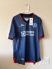 Men s Pirma Cruz Azul 2023-24 Third Kit Soccer Jersey Sz XL - Blue NWT
