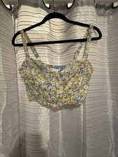 Altar'd State Jenika Floral Print Corset Crop Top