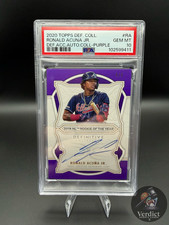 Ronald Acuna Jr. 2020 Definitive Accolades Purple Auto #DAAC-RA 4/5 PSA 10