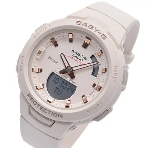 ［未使用］CASIO BABY-G G-SQUAD BSA-B100-4A1JF CASIO BABY-G G-SQUAD BSA-B100-4A1JF Beige Women's Watch in