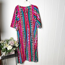 Vintage 1960  s-1970  s Chiha Colorful Maxi Dress Kaftan