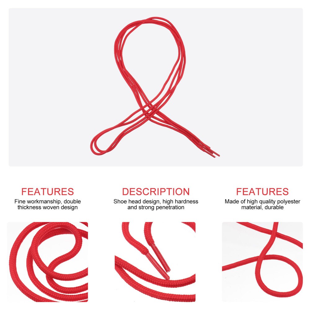 APL Lacci tondi cotone rossi lacci piatti scarpe basket lacci sottili piatti