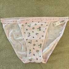 Victoria s Secret Small, Pink, Lemon, Cotton String Bikini Panty