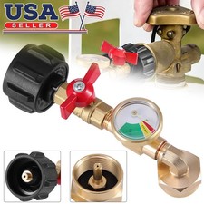 Propane Refill Adapter With Gauge and Valve Fill 1Lb Bottle From 5-40Lb Tank