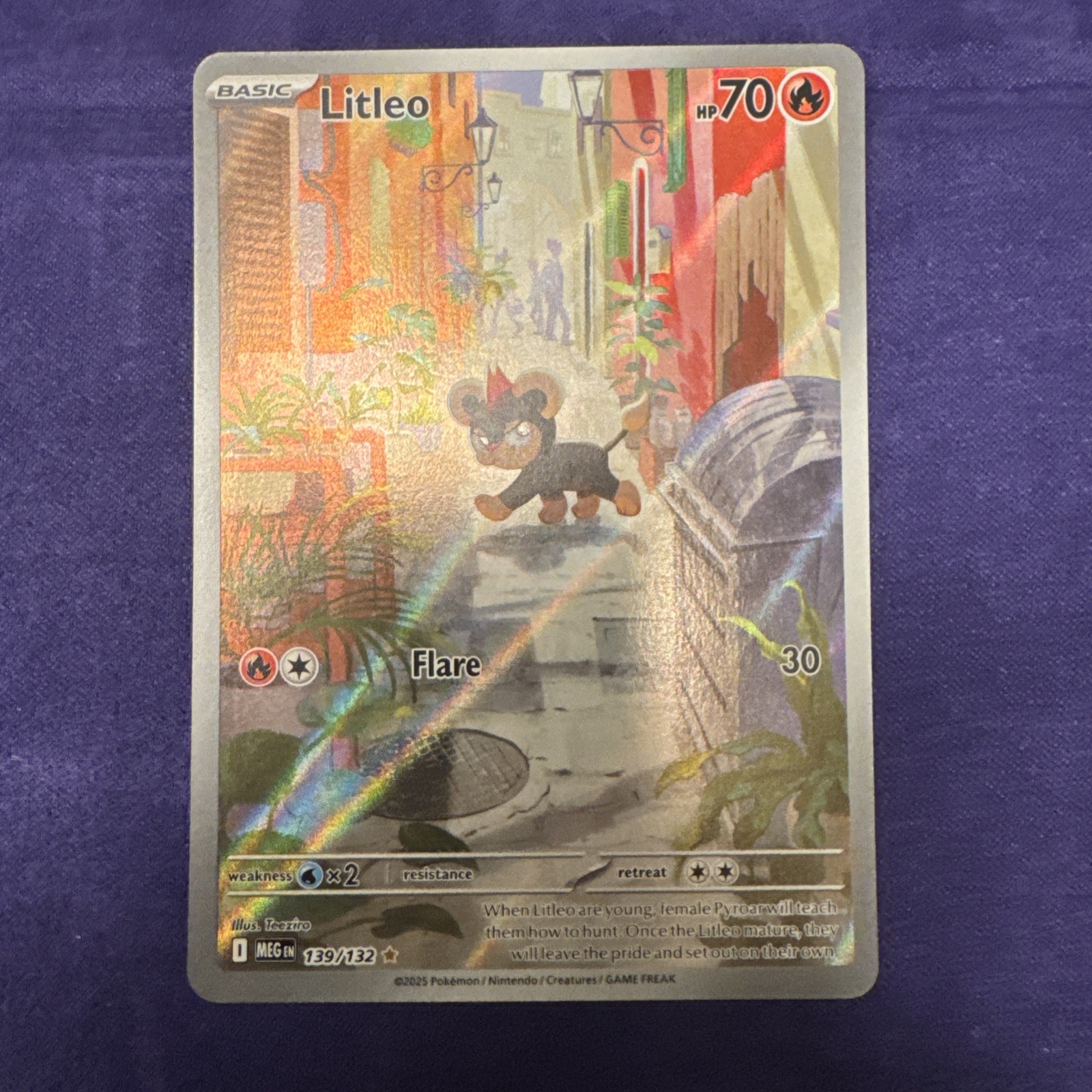 Pokemon Mega Evolution Litleo IR Card 139/132.