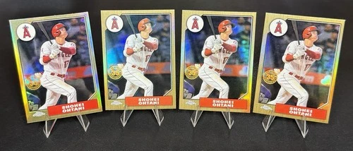 4 x 2022 Topps Chrome #87BC-2 Shohei Ohtani 87 Throwback Refractor 4 Cards