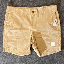 Old Navy Shorts Womens 12 Everyday Short 7in Khaki Cotton Stretch Casual
