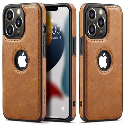 Casus Thin Case Brown Shock Proof Leather Luxury for Apple iPhone 13 Pro Max